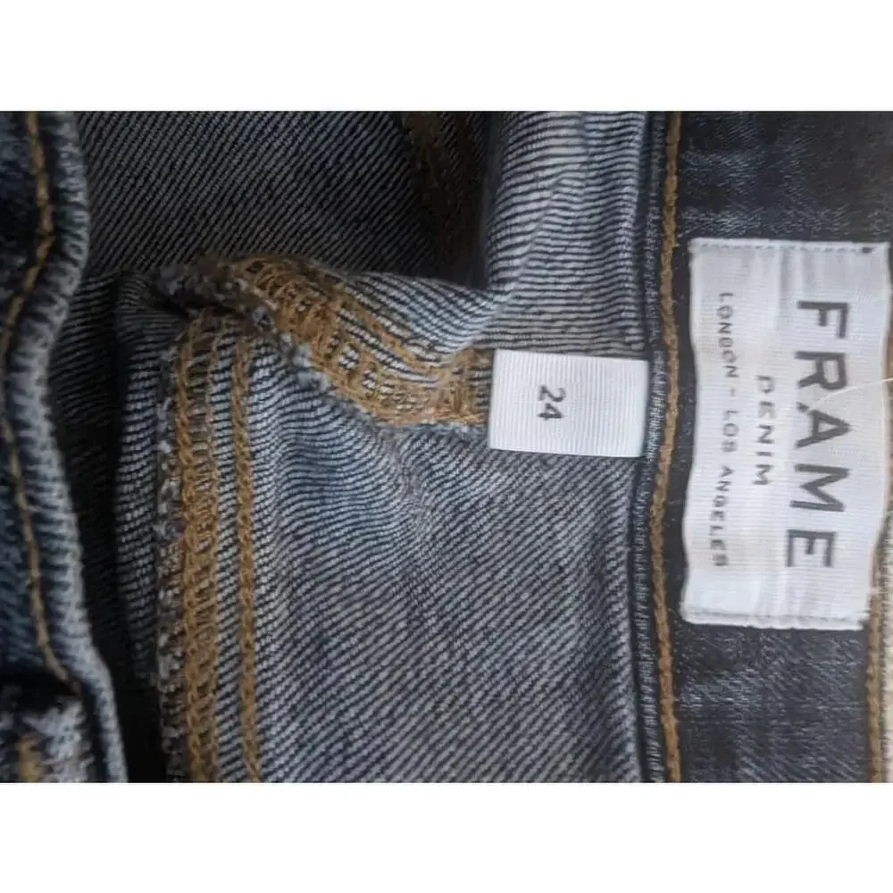 Women's Frame Denim Blue Distressed Skirt Size 24 - Picture 4 of 8